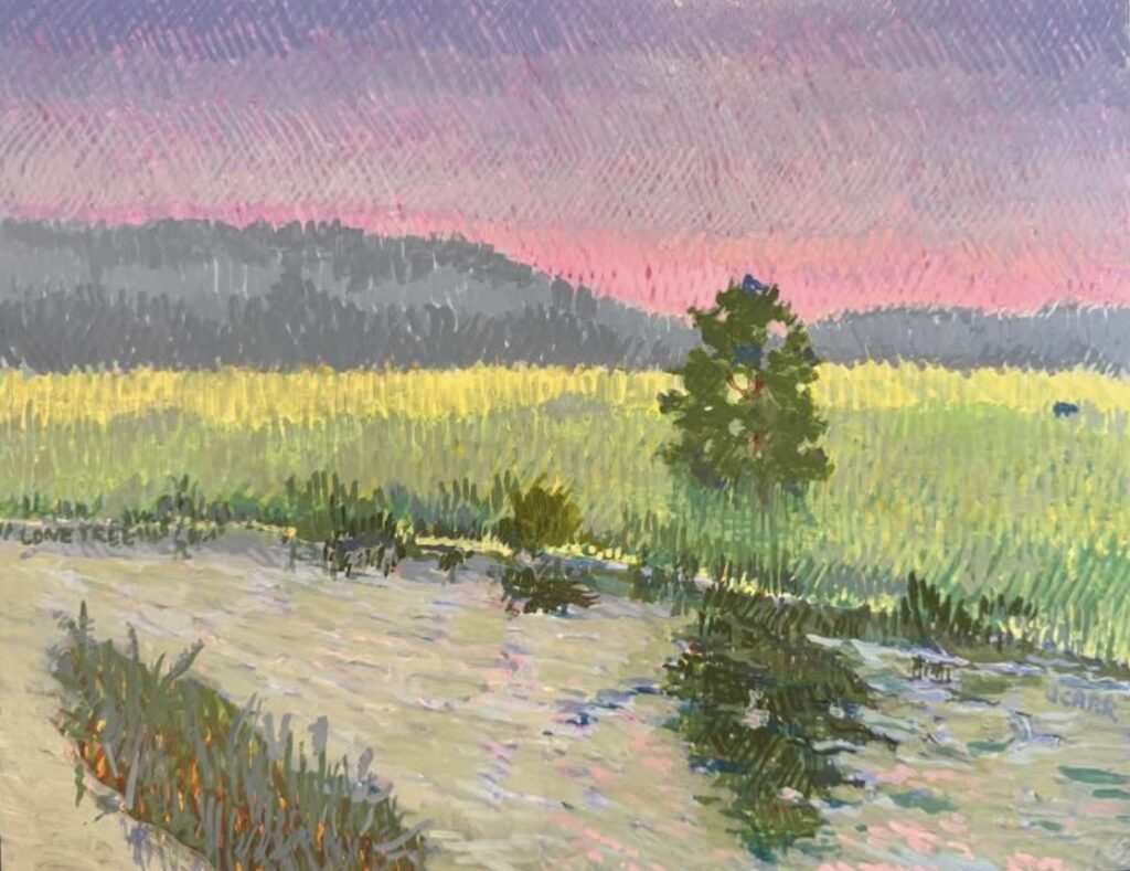 Lone Tree, painting by Jane Carr