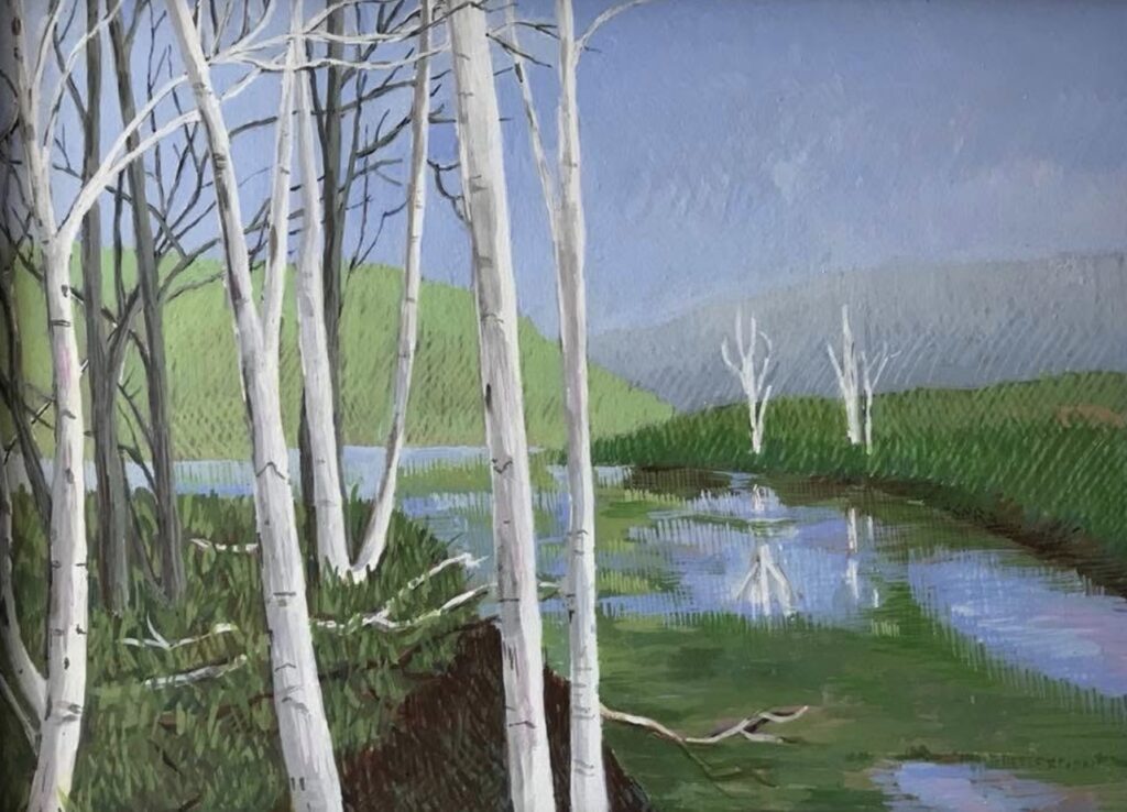Wetlands, painting by Jane Carr